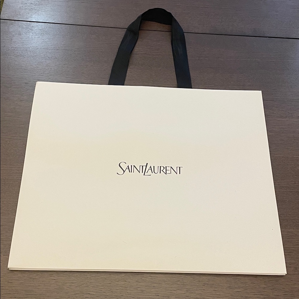 Saint Laurent Cream Shopping Bag xxl 18.5 x 21.75 x 8